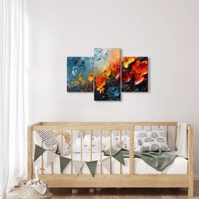 Tablou - Pictură abstractă de flori III. (90x60 cm)