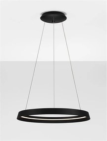 Lustra LED suspendata design modern circular ORMI negru