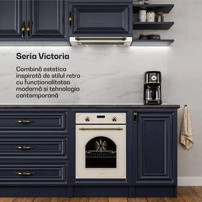 Klarstein Hota extensibilă Victoria, elegantă, cu design retro inspirat, atemporală, EEC A++, debit de aer 359 m³/h, 60 cm.