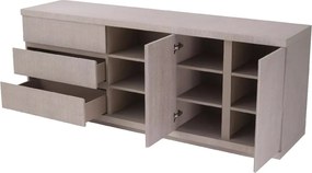 Comoda design LUX Crosby, stejar albit