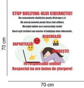 Sticker perete STOP Bullying Cibernetic