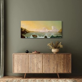 Tablou - Martin Johnson Heade, Rio de Janeiro Bay, reproducere (120x50 cm)