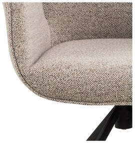 Scaun de sufragerie gri închis tapițat Aura – Actona