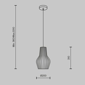 Pendul design decorativ natural Roots 20cm
