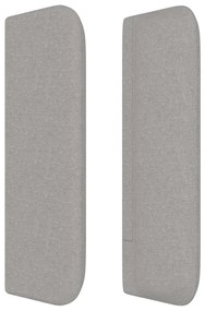Tablie de pat cu aripioare gri deschis 183x16x78 88 cm textil 1, Gri deschis, 183 x 16 x 78 88 cm