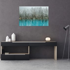 Tablou - Pescărie turcoaz, Biei, Japonia (90x60 cm)