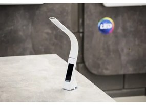 Lampă LED de masă dimabilă cu afișaj PELLE LED/7W/230V alb Brilagi