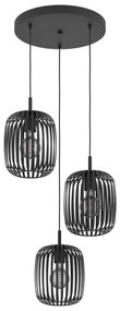 Lustră pe cablu Eglo 900686 ROMAZZINA 3xE27/40W/230V negru