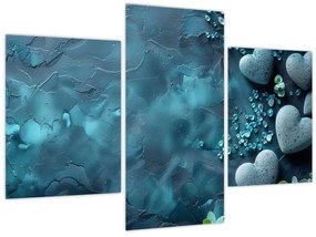 Tablou - Pietre în formă de inimă (90x60 cm)
