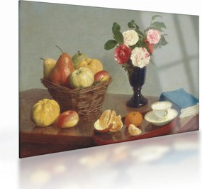 Tablou pe sticlă - Henri Fantin-Latour, Still  Life, reproducere (70x50 cm)