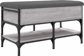 vidaXL Bancă de pantofi, gri sonoma, 82x42x45 cm, lemn prelucrat