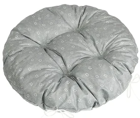 Bellatex Perna Adéla matlasată rotundă cu florigonflabile gri, 40 x 40 cm