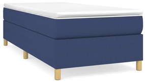3120943 vidaXL Cadru de pat, albastru, 100 x 200 cm, material textil