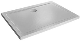 Cadita dus dreptunghiulara Radaway Doros D Stone 120x90 cm acril alb