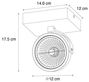 Spotlight de design bronz închis rotativ și înclinabil - Go