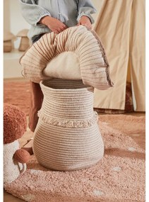 Covor pentru copii roz deschis lavabil/țesut manual din bumbac ø140 cm Round Dot Rose – Lorena Canals