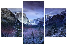 Tablou cu peisaj montan iarna (90x60 cm)
