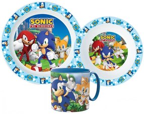 Sonic Ariciul set de vase, set din plastic micro cu cană 265 ml
