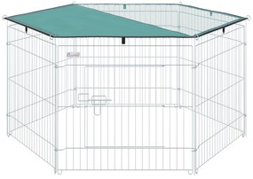 Tarc modular animale PawHut, acoperis impermeabil, pliabil, din metal 59x60cm | Aosom RO