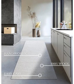 Covor tip traversă alb țesut manual din lână 80x200 cm Francois – Villeroy&amp;Boch