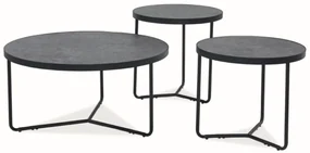 Set masute de cafea Culoare Gri, DEMETER