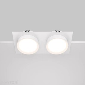 Spot incastrabil design tehnic Hoop 2 alb