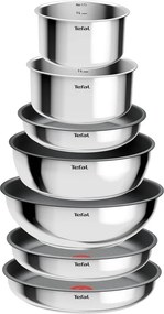 Set de vase pentru gătit 15 buc. din aluminiu INGENIO Cook Eat L881SF04 – Tefal