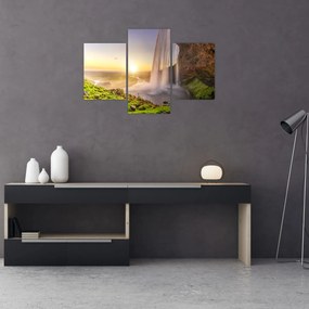 Tablou - Seljalandsfoss din spatele peșterii (90x60 cm)