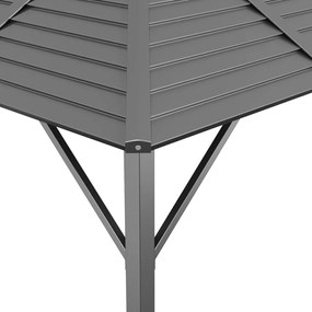 Foisor cu acoperis, antracit, 4x3 m 4 x 3 m, Fara perete lateral