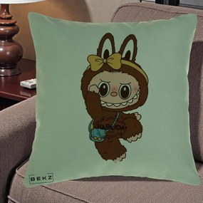 Perna Personalizata Kabuda Maro cu Funda Aurie, 40x40 cm, Verde, Husa Detasabila, Perna Inclusa, BEKZ®