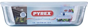 Pyrex Recipient din sticlă Cook & Freeze 1,5 l, 22 x 17 x 6 cm, 1,5 l