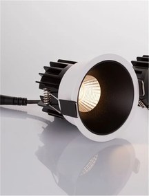 Spot LED incastrabil tavan fals / plafon LUELA 3000K alb/negru
