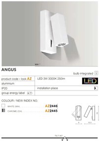 Aplica LED cu spot directionabil ANGUS crom