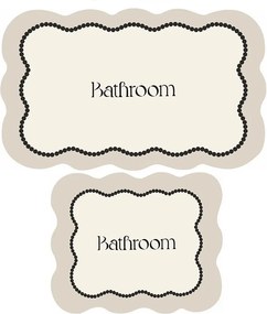 Covorașe de baie crem 2 buc. 60x100 cm Bounde – Foutastic