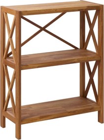 Etajeră în culoare naturală din lemn de stejar 70x87 cm X-Shelf – Unique Furniture
