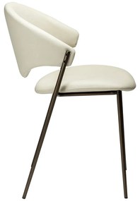 Scaun de dining fildeș din imitație de piele Zone – DAN-FORM Denmark