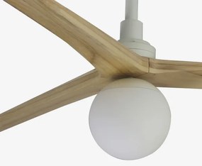 Ventilator de tavan FARO 34279-11L KLIM L 1xE27/15W/230V lemn/alb + telecomandă