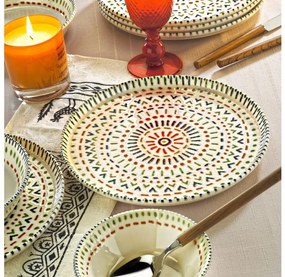 Set de veselă, 12 piese, multicolor, din porțelan