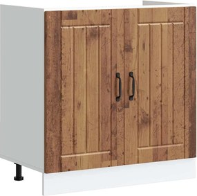 vidaXL Dulap de bază pentru chiuvetă „Lucca” Lemn vechi lemn prelucrat