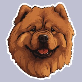 PIPPER. Autocolant Chow Chow mărimea: 60cm