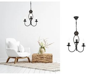 Lustră pe lanț ARTHUR 3xE14/40W/230V