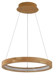 Brilagi - Lustră LED pe cablu UMEA WOOD LED/30W/230V Ø 40 cm lemn de cauciuc