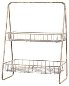 Etajera din metal, cu 2 rafturi