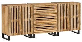 vidaXL Dulapuri, 3 buc., 60x34x75 cm, lemn masiv de mango brut