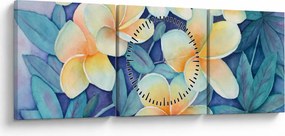 Tablou - Tufe tropicale (cu ceas) (90x30 cm)