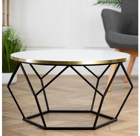 Măsuță de cafea DIAMOND 40x70 cm auriu/negru/alb