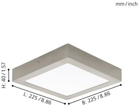 Eglo 94526 - Plafonieră FUEVA 1 LED/16,5W/230V