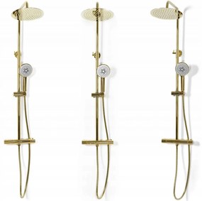 Baterie pentru dus Vincent gold reglabila - H 123,5 cm