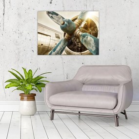 Tablou pe sticlă - Elice de avion vechi (70x50 cm)