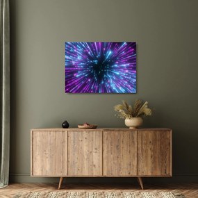 Tablou pe sticlă - Spațiu neon (70x50 cm)
